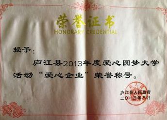 2013年度县政 府-爱心企业